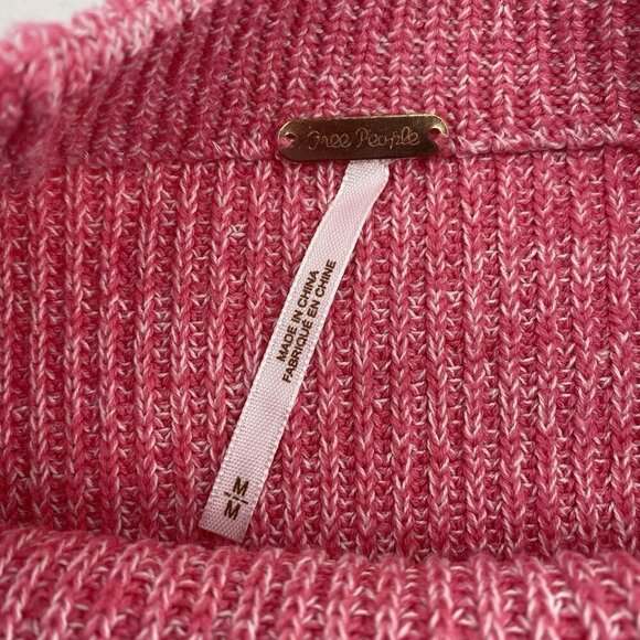 Free People Too Good Pullover Knit Sweater Candy Pink Womens Size M - Picture 8 of 11